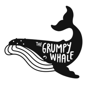 The Grumpy Whale Logo. An Icelandic company.