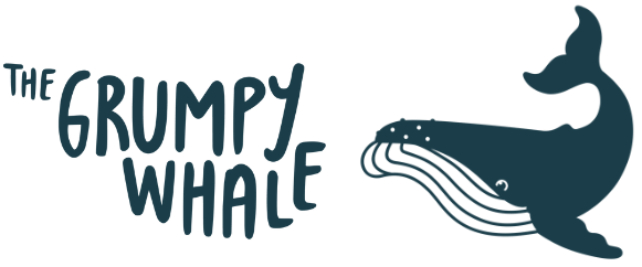 The Grumpy Whale Logo Banner